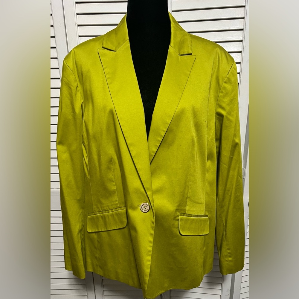 Women’s Plus Size Jones New York Chartreuse Blazer - Sz. 22W